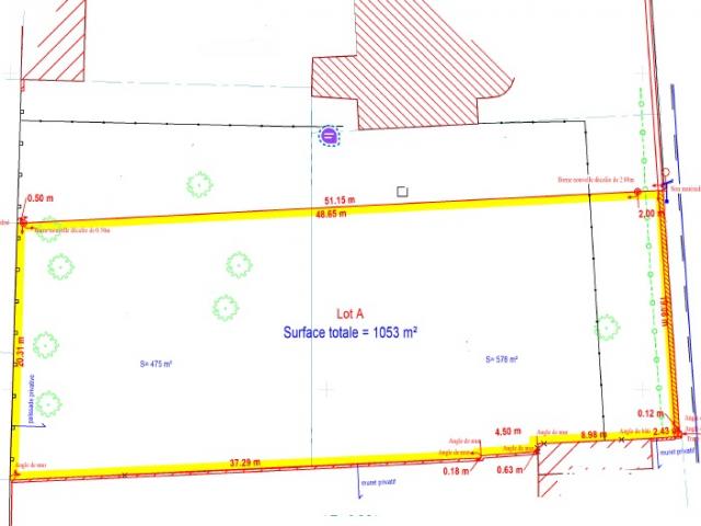 LUMBRES (62380) - Proche du Centre Ville Terrain à bâtir d'une superficie de 1053m²